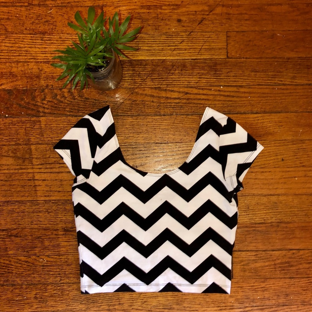 Charlotte Russe Chevron Crop Top